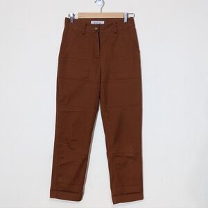 Derek Lam 10 Crosby Rust Colored Cropped Trouser Pant 0